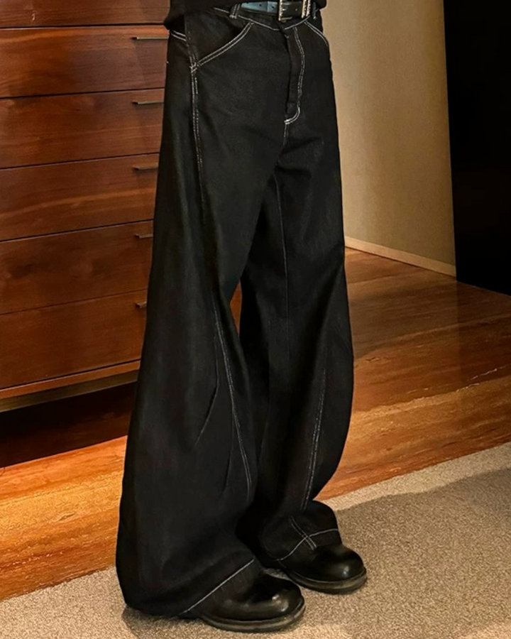 Additional product image of Minimalist Black Wide Leg Jeans