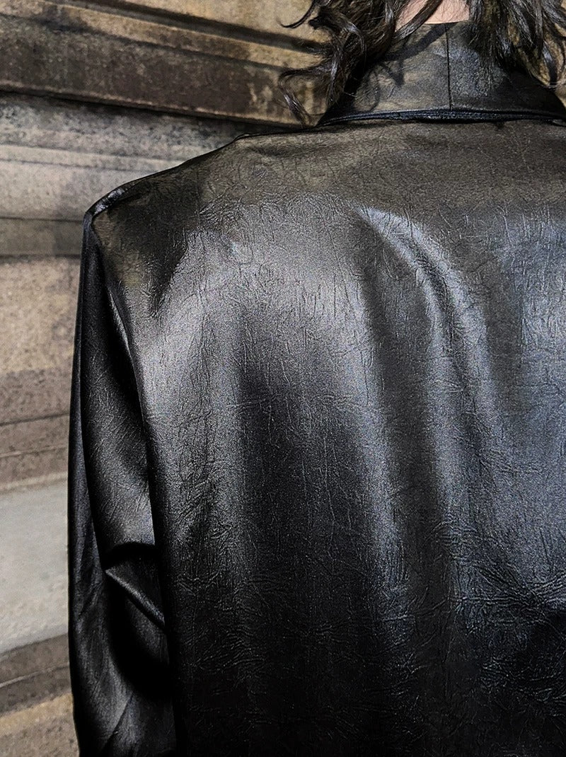 Additional product image of Deep V-Neck Satin Shirt
