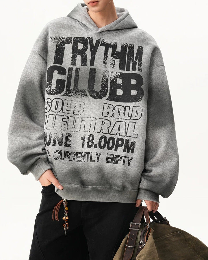 Back view of Graphic Oversized Hoodie