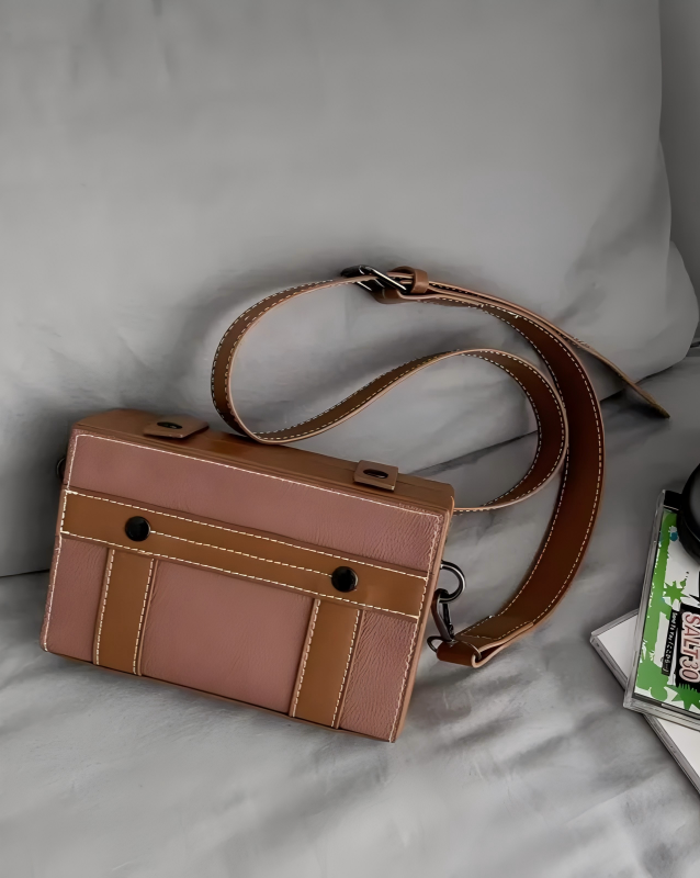 STEP BLOCK Ac080 Vintage Boxy Crossbody Bag