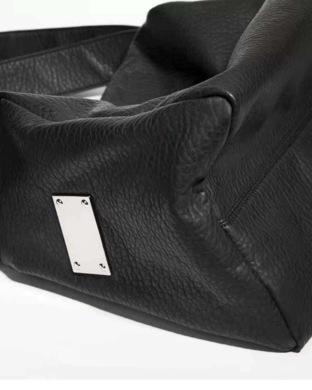 Additional product image of Oversized Black Leather-Look Crossbody and Shoulder Bag