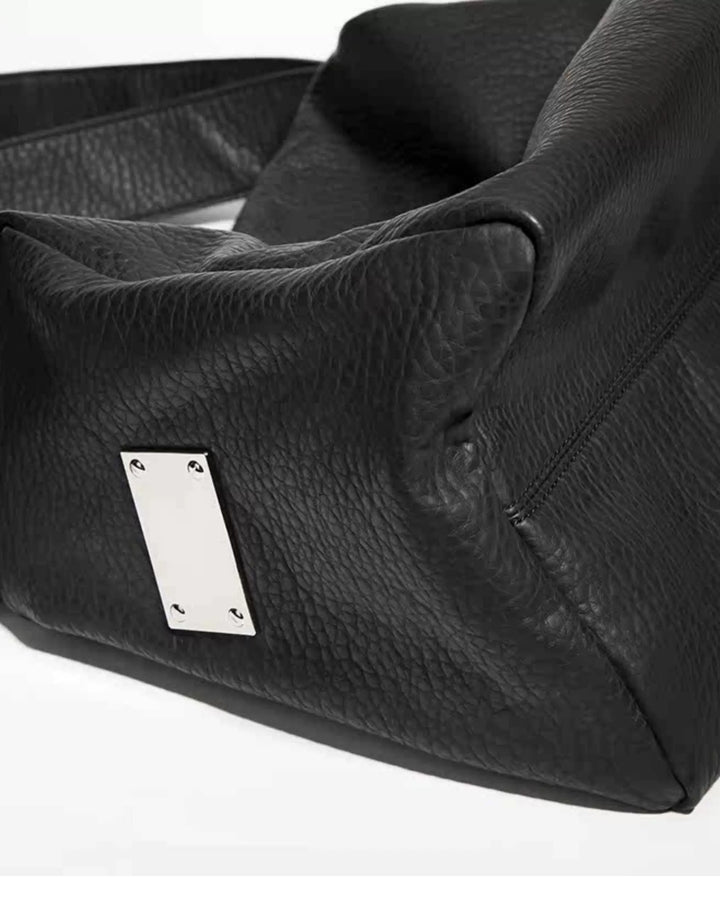 Additional product image of Oversized Black Leather-Look Crossbody and Shoulder Bag