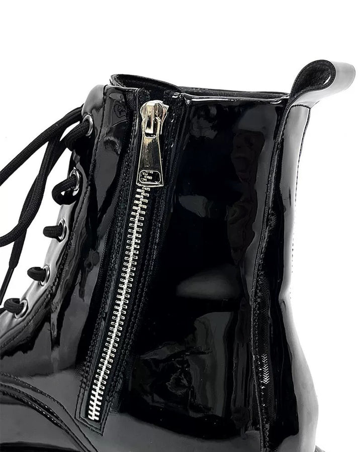 Additional product image of Black Patent Leather Gothic Chunky Platform Shoes