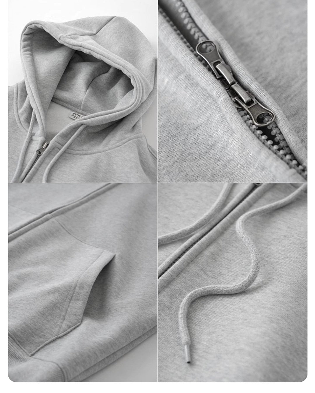 Back view of Minimalist Zip-Up Hoodie