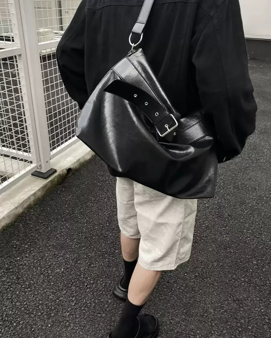 Additional detail view of Soft Leather Hobo Shoulder Bag