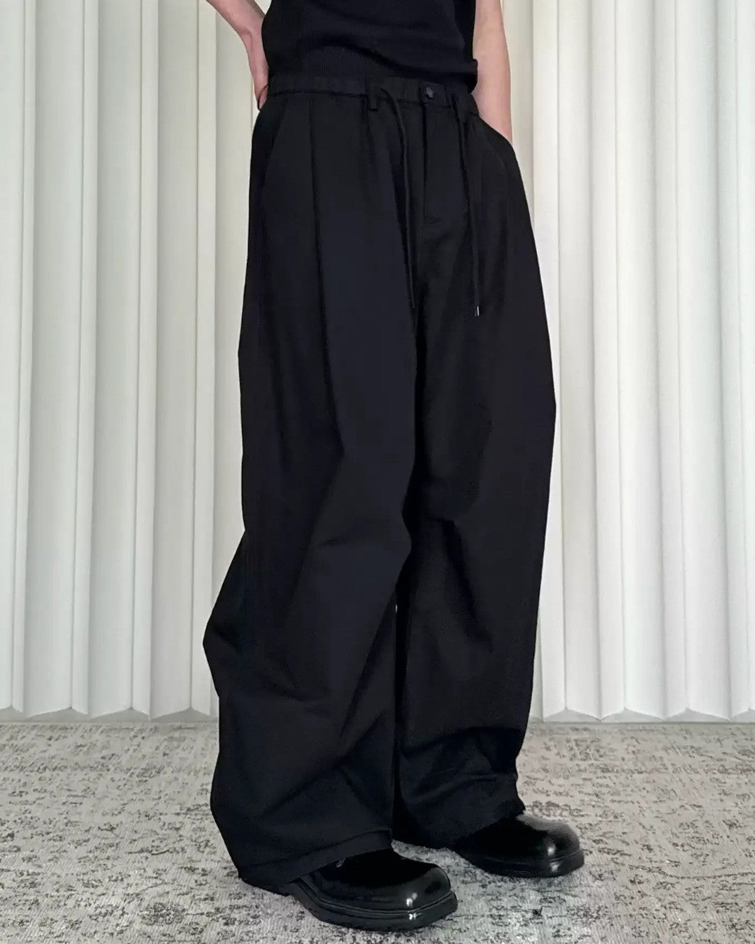 STEP BLOCK MT087 Baggy Balloon Cargo Pants - High-Street Utility Wear