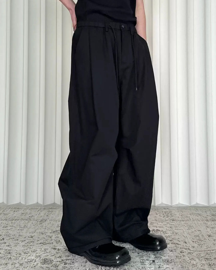 STEP BLOCK MT087 Baggy Balloon Cargo Pants - High-Street Utility Wear