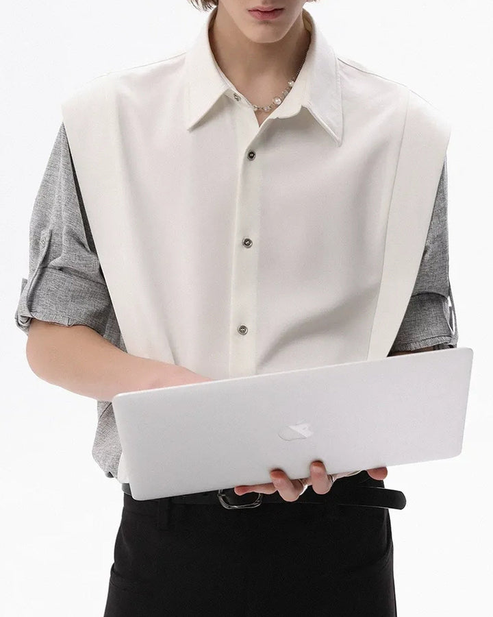 Additional product image of Color Block Patchwork Shirt