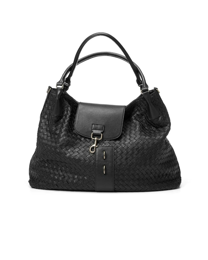 Additional detail view of Woven Pattern Large Hobo Shoulder Bag