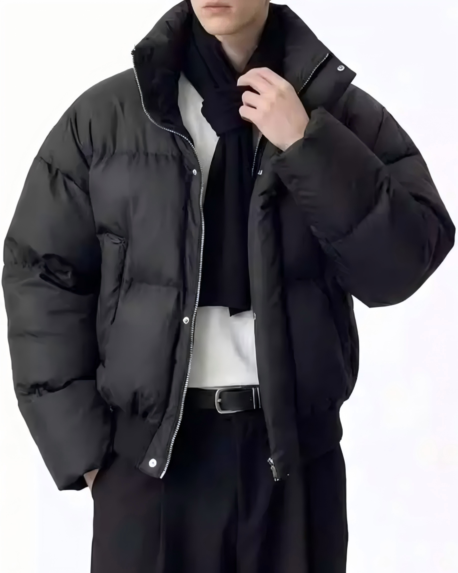 STEP BLOCK ST030 Oversized Stand Collar Puffer Jacket