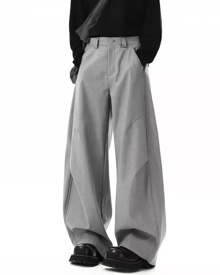 Close-up detail of Minimalist Wide Leg Trousers