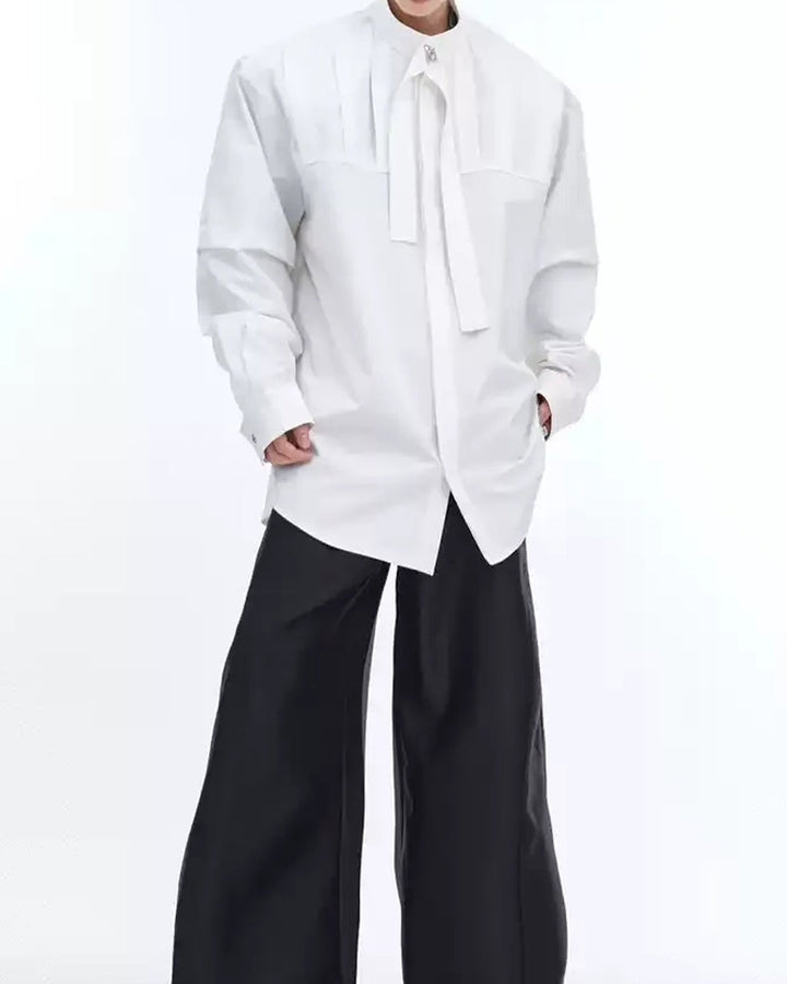 Close-up detail of Bow Tie Layered Shirt