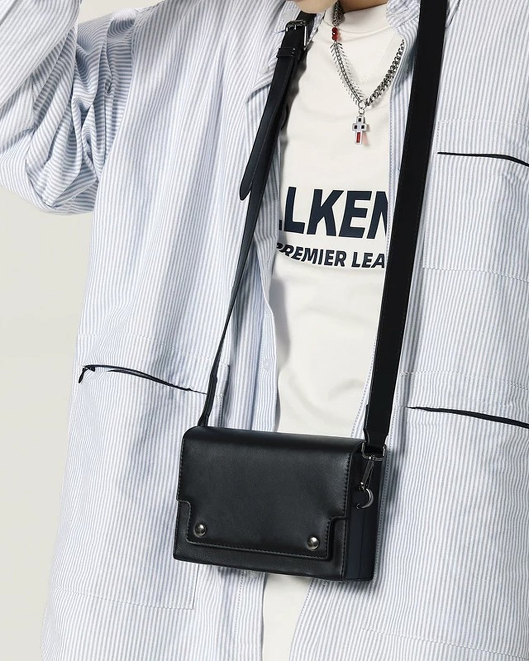 Additional detail view of Minimalist Leather Crossbody Bag