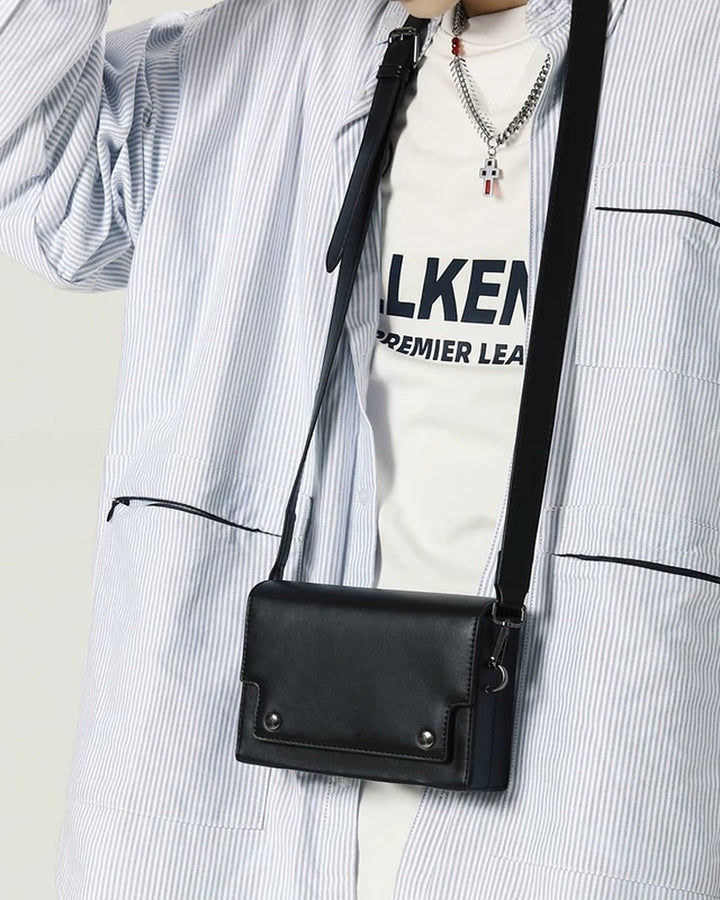 Additional detail view of Minimalist Leather Crossbody Bag