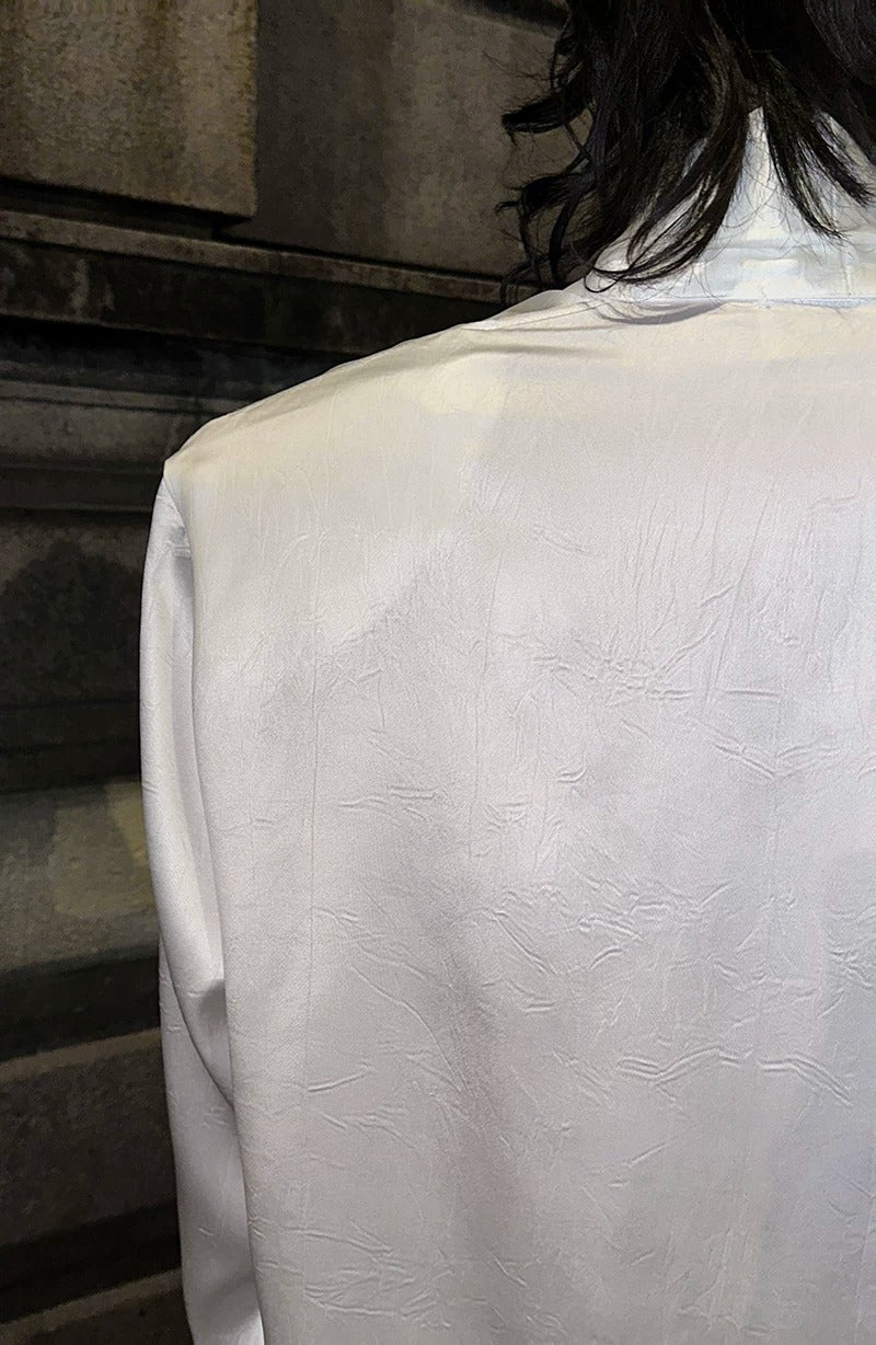 Additional product image of Deep V-Neck Satin Shirt