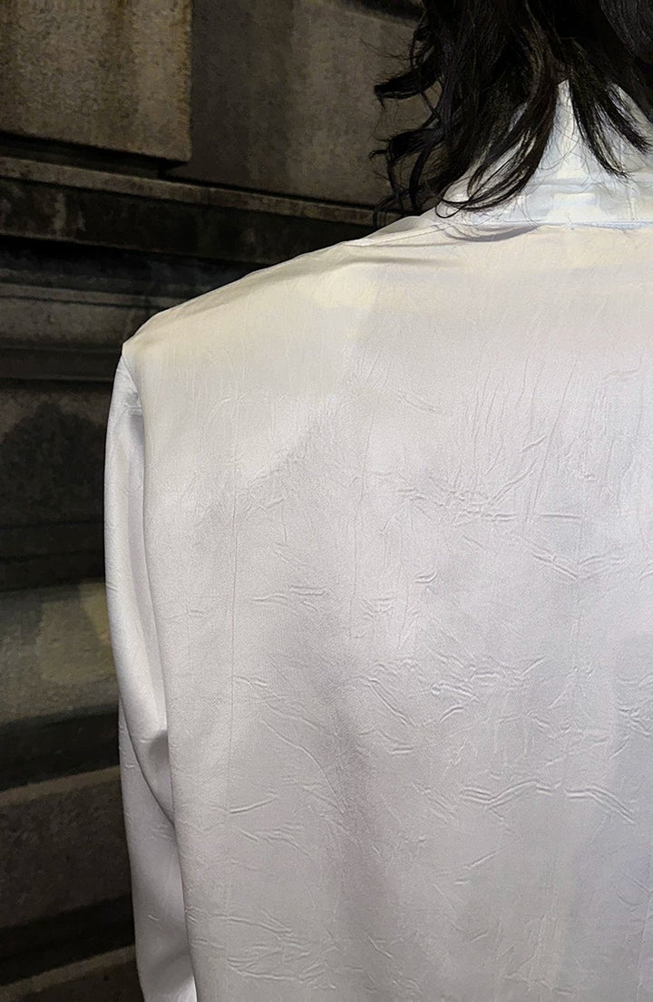 Additional product image of Deep V-Neck Satin Shirt
