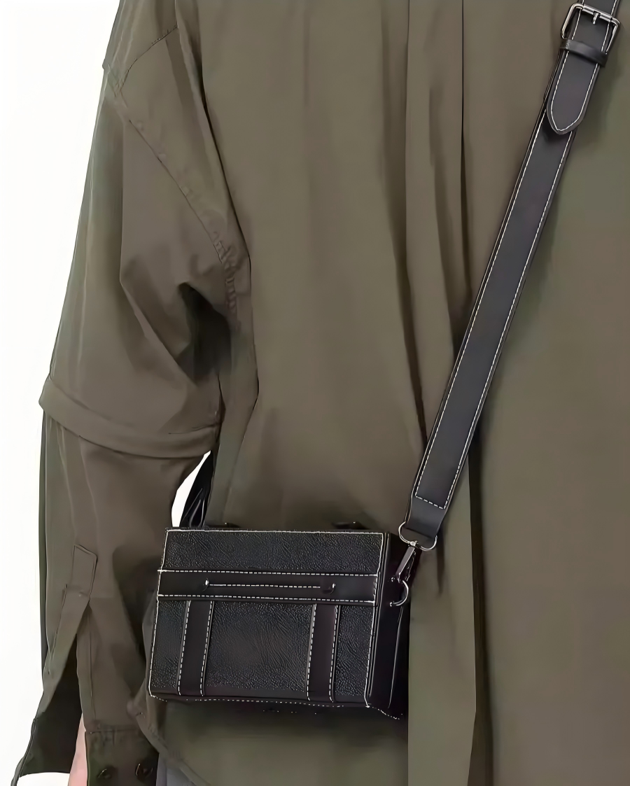 STEP BLOCK Ac080 Vintage Boxy Crossbody Bag