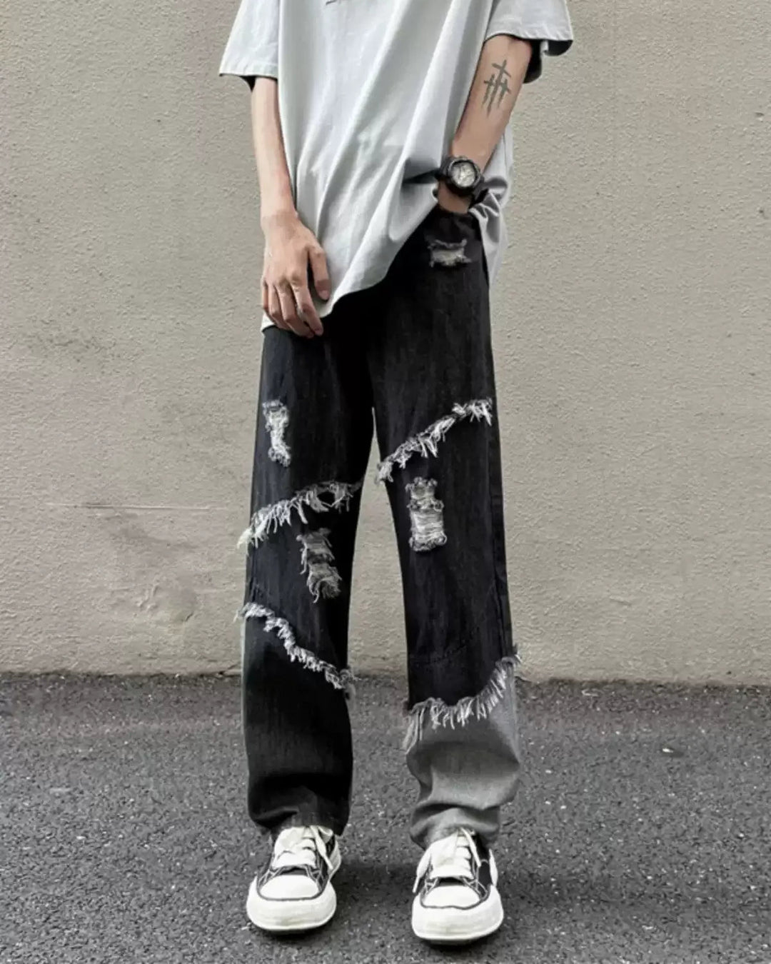 BRYNOR Vintage Patchwork Baggy Jeans product photo