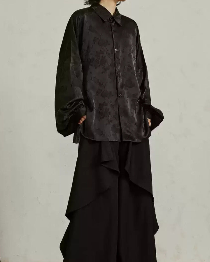Lifestyle styling view of Jacquard Loose Fit Shirt