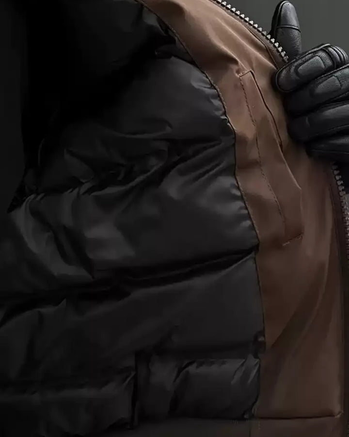 Additional product image of Shearling Collar Washed Utility Bomber Jacket