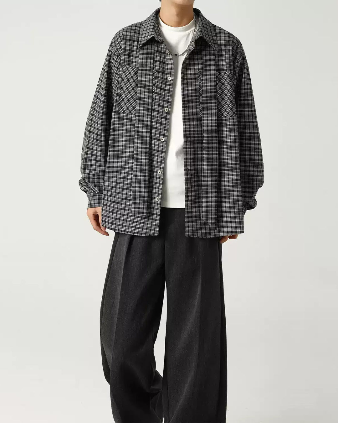 Additional product image of Checkerboard Neck Tie Shirt