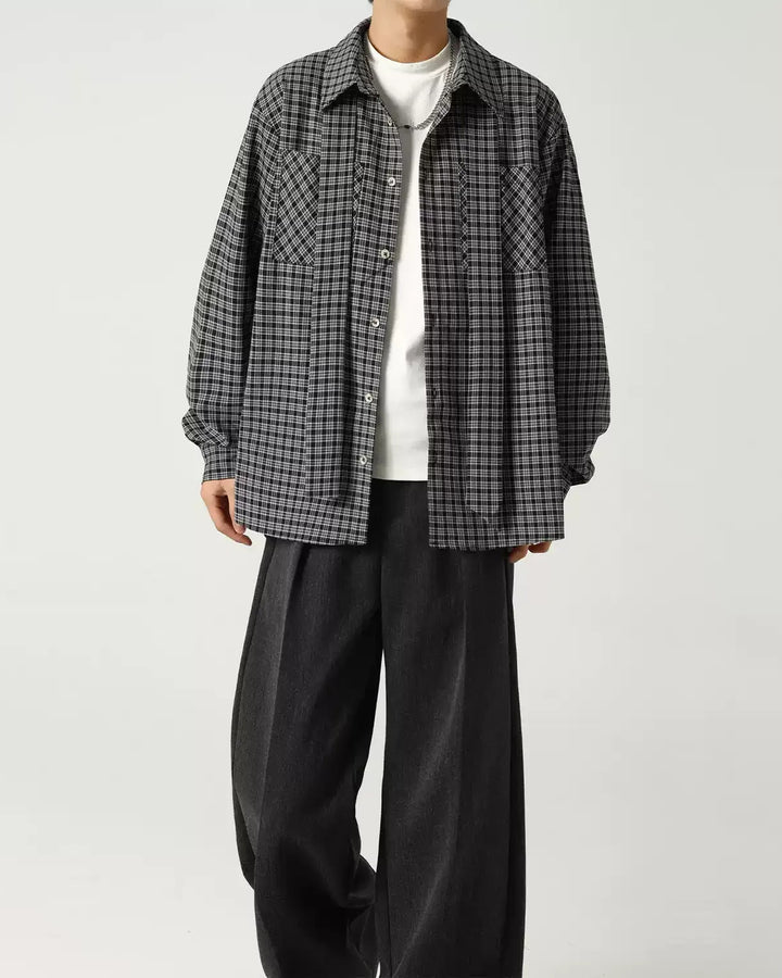 Additional product image of Checkerboard Neck Tie Shirt