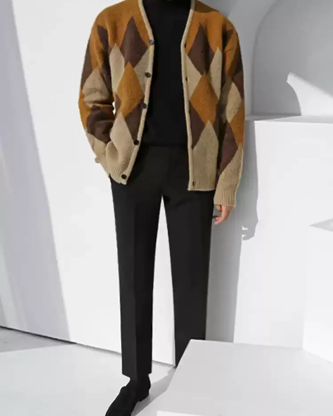 Additional product image of Argyle Knit Cardigan