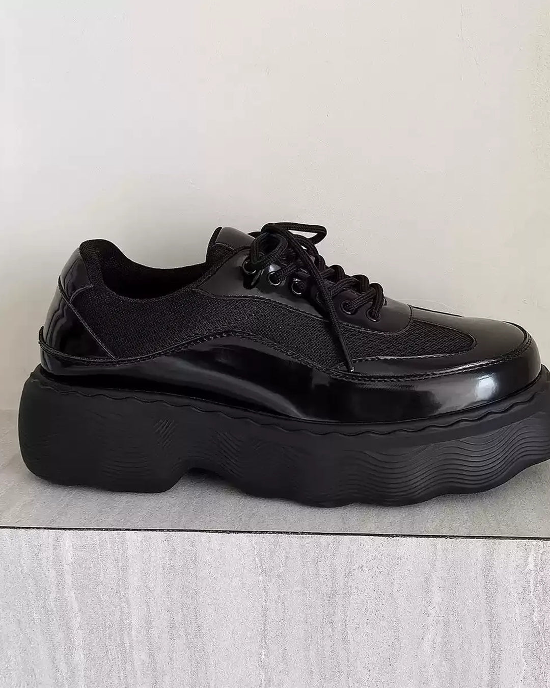 Additional product image of Patent Leather Platform Oxford Shoes