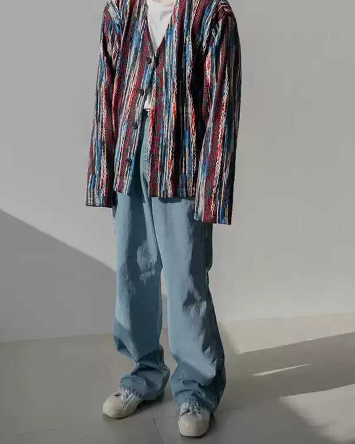 Back view of Abstract Textured Open Shirt