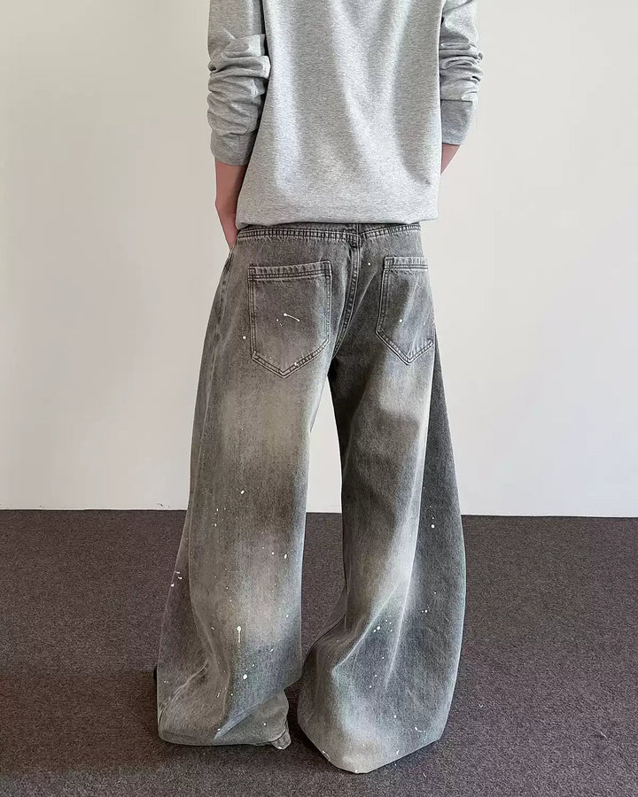 Additional product image of Grey Distressed Baggy Jeans