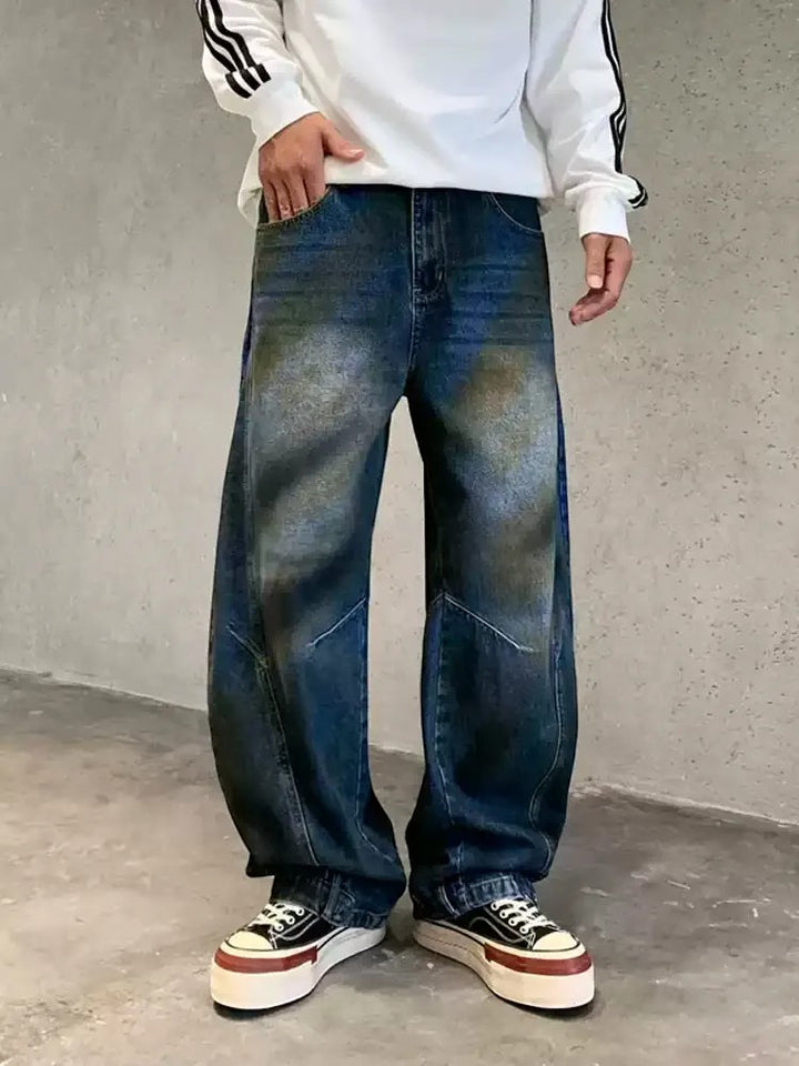 Additional product image of Classic Vintage Washed Baggy Jeans