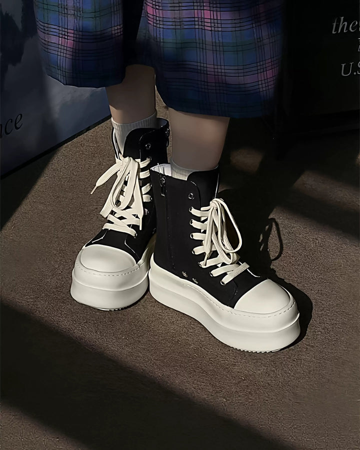 Additional product image of Black and White High-Top Minimalist Shoes