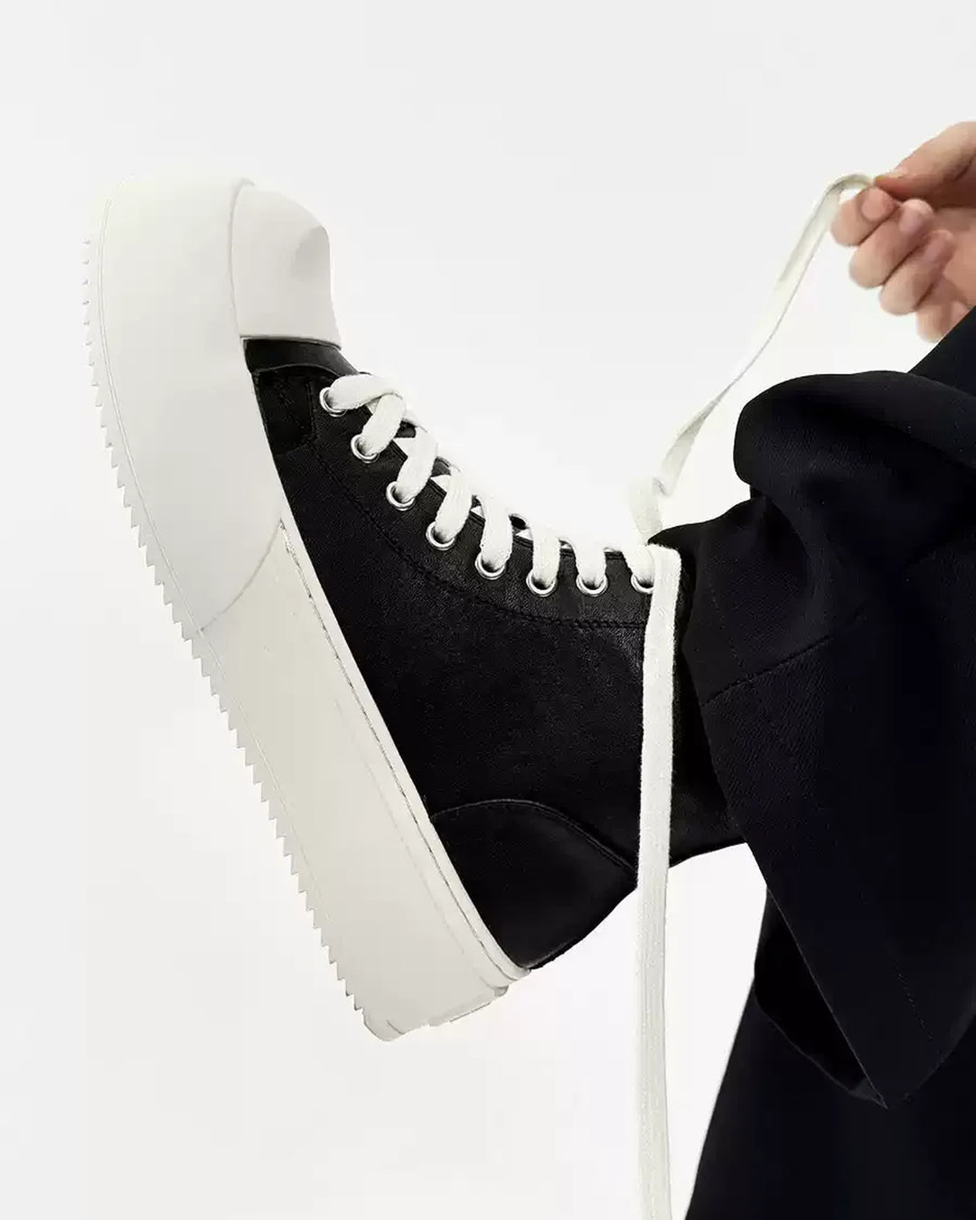 Additional product image of Black and White Chunky Platform Shoes
