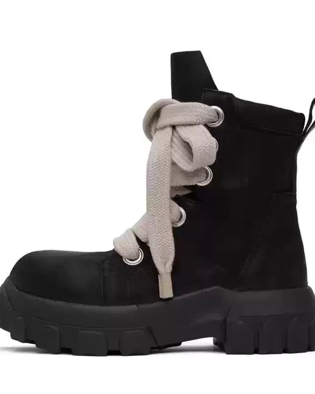 Additional product image of Black and Beige Chunky Platform High-Top Shoes