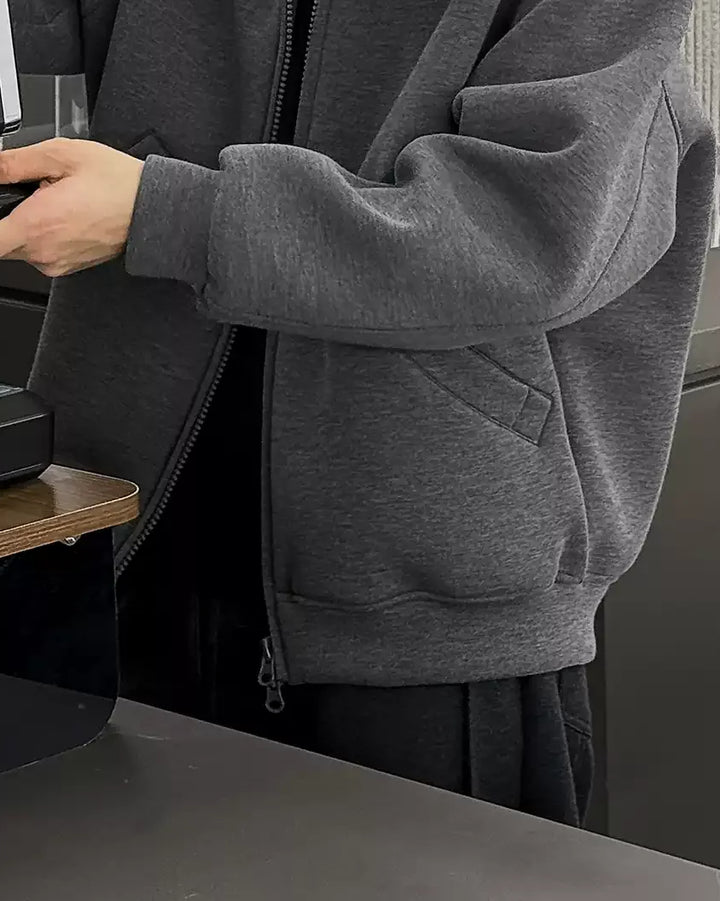 Additional product image of Minimalist Full-Zip Oversized Hoodie