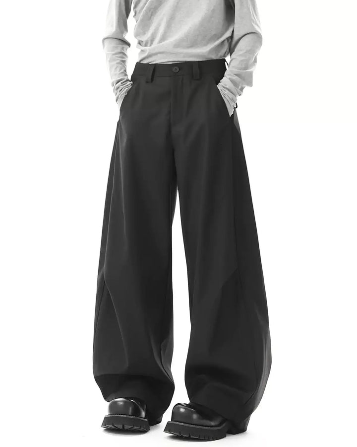 Front view of Minimalist Wide Leg Trousers