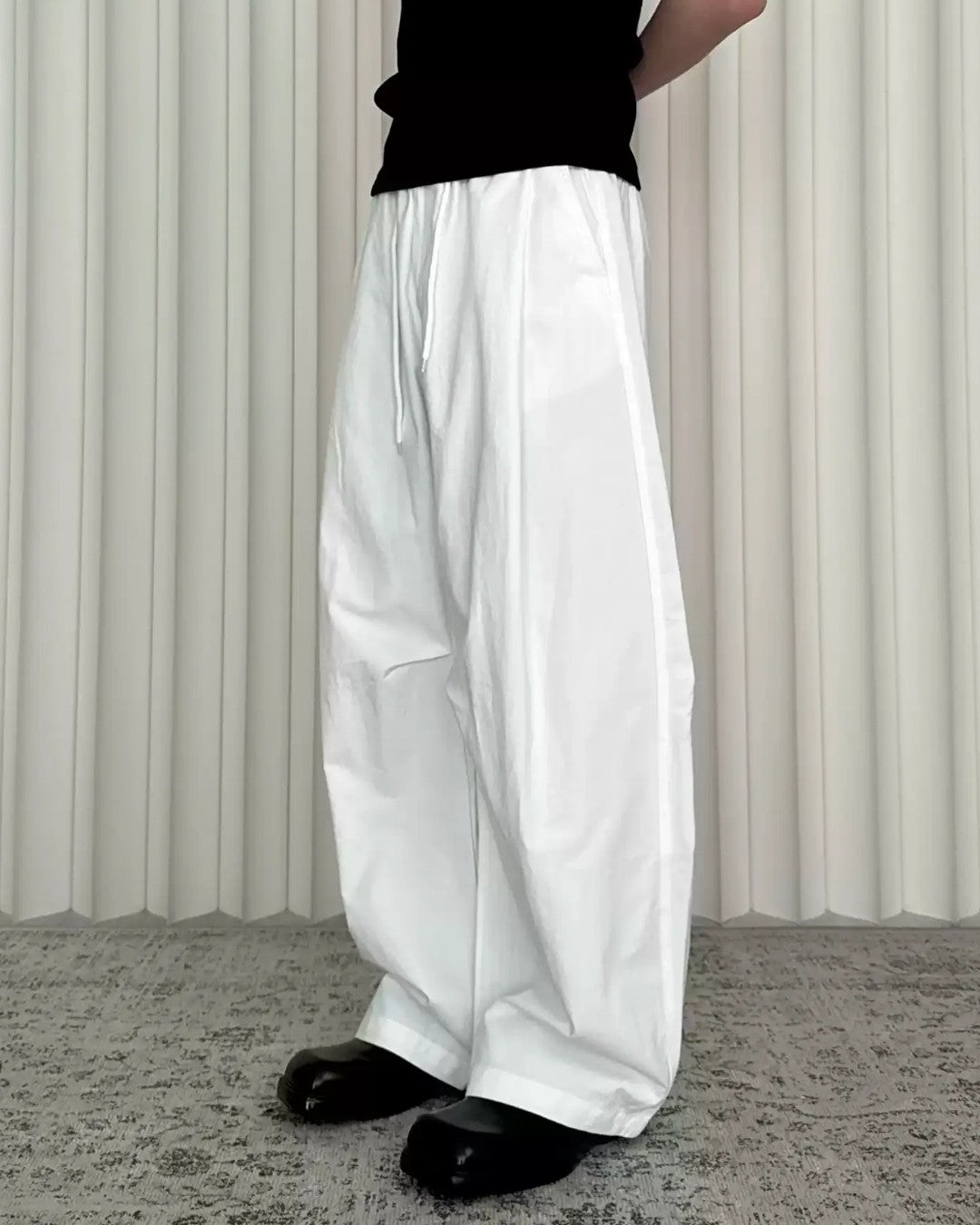 STEP BLOCK MT087 Baggy Balloon Cargo Pants - High-Street Utility Wear