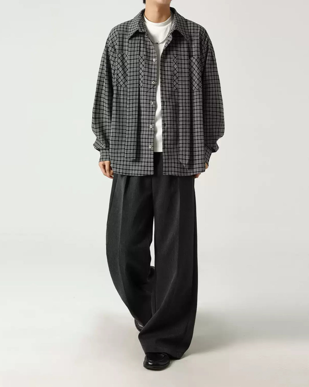 Additional product image of Checkerboard Neck Tie Shirt