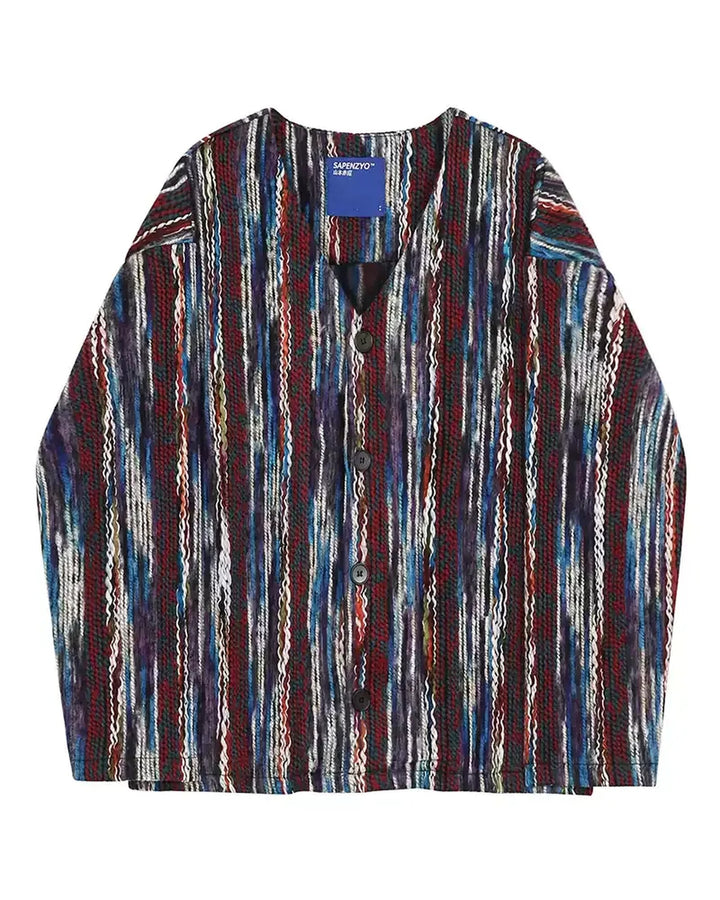 Lifestyle styling view of Abstract Textured Open Shirt
