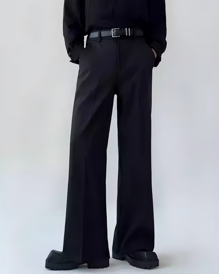 STEP BLOCK MT024 Minimalist Wide-Leg Casual Pants