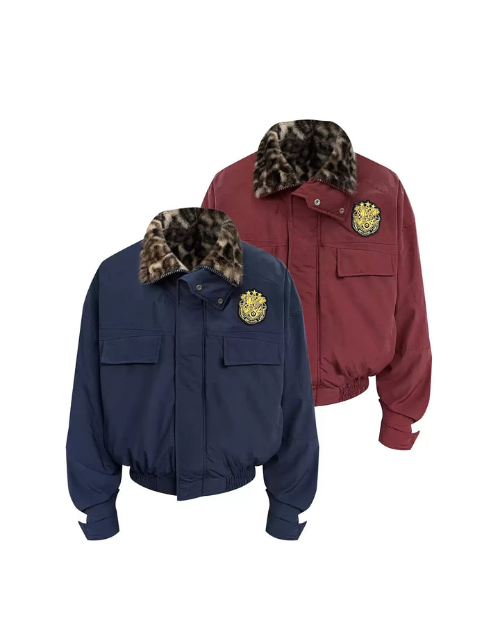 Close-up detail of Shearling Collar Work Jacket