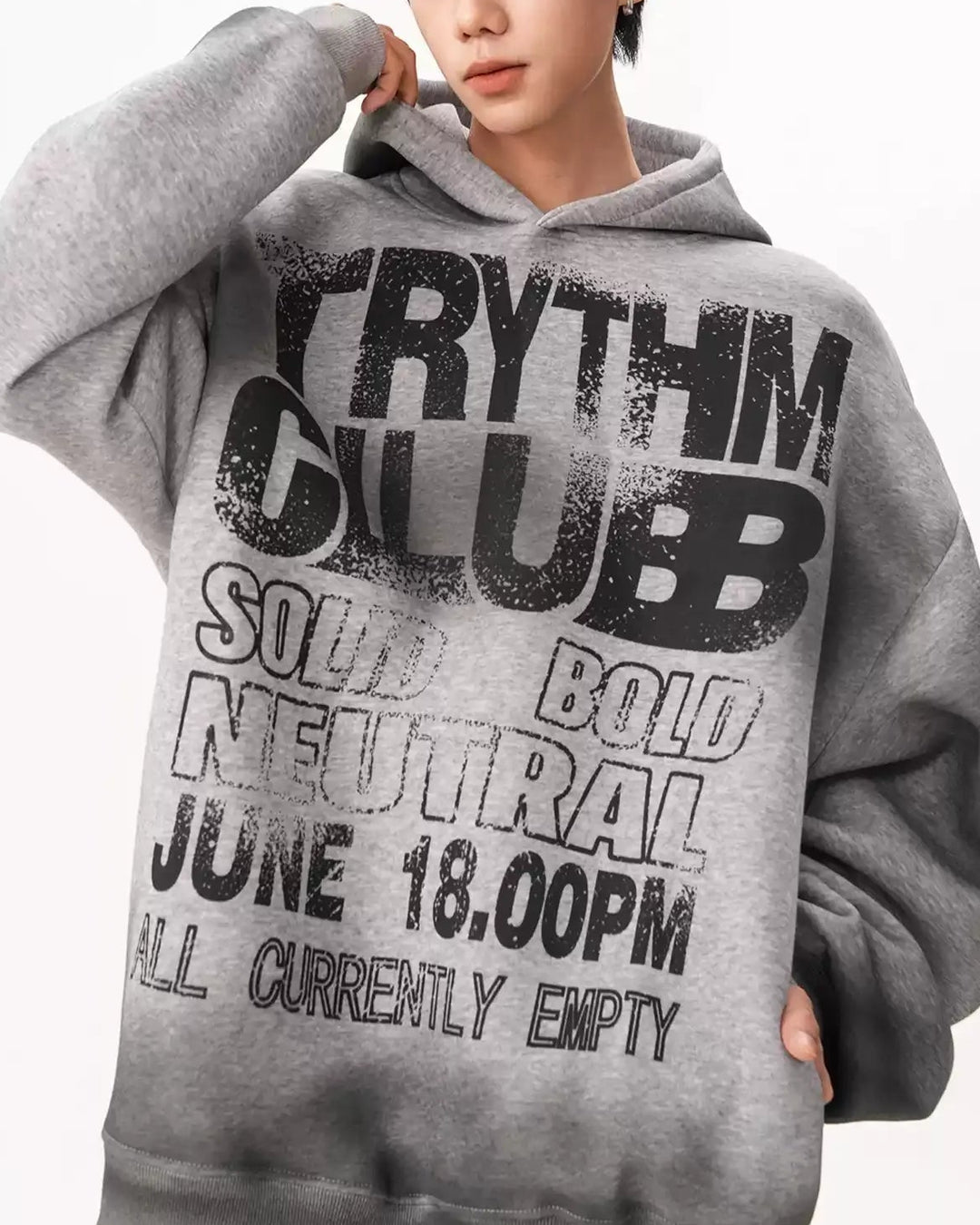 Lifestyle styling view of Graphic Oversized Hoodie