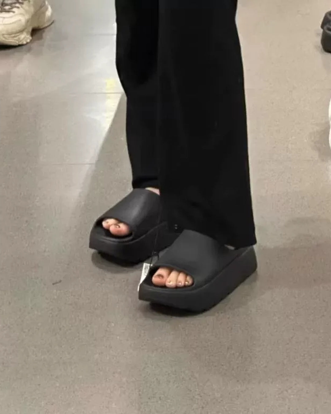 Additional product image of Black Chunky Platform Slide Shoes