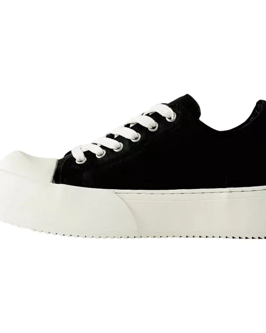 Back view of Black and White Chunky Platform Shoes