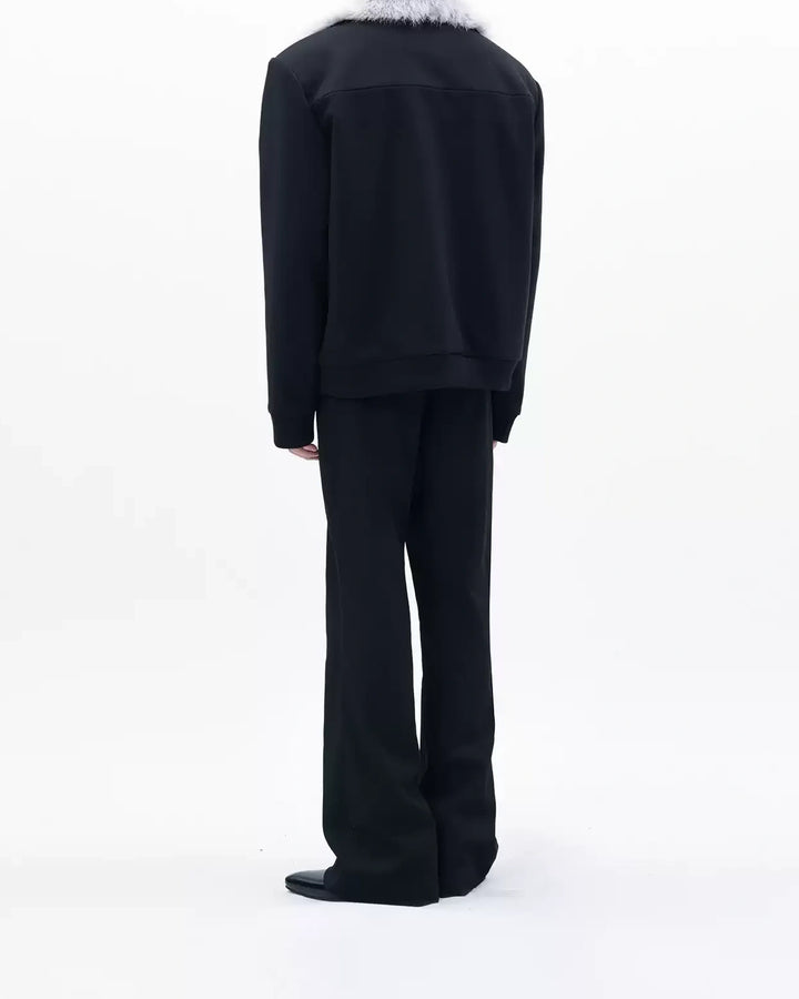 Additional product image of Reversible Shearling Lined Ribbed Collar Bomber Jacket