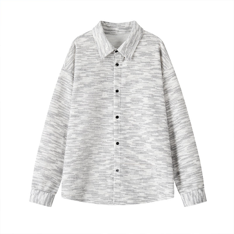 Pastel tie-dye shirt jacket, flat-lay view of the light tie-dye shirt