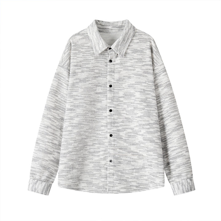 Pastel tie-dye shirt jacket, flat-lay view of the light tie-dye shirt