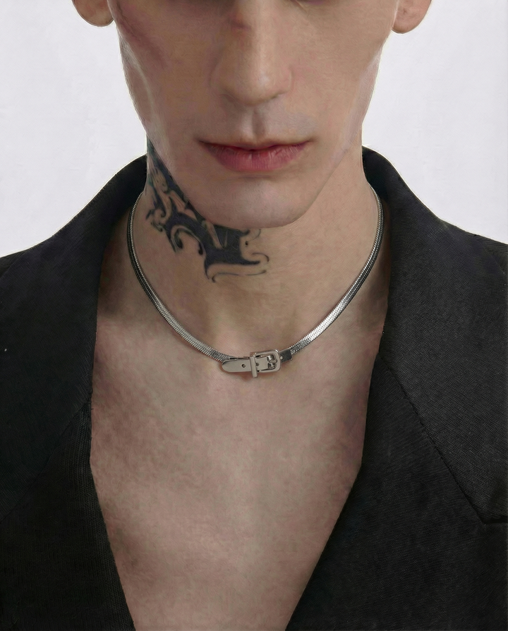Additional detail view of Multi-style Gothic and Minimalist Layered Necklace Set