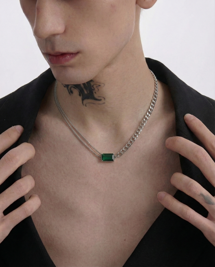 Additional product image of Multi-style Gothic and Minimalist Layered Necklace Set