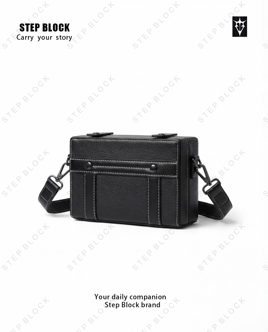 STEP BLOCK Ac080 Vintage Boxy Crossbody Bag